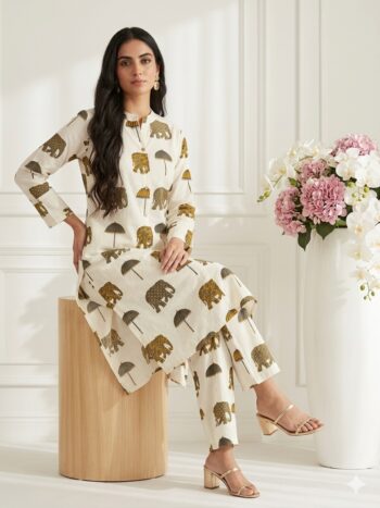 Women's Printed Rayon Cotton Co-Ord Set with Palazzo